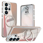 Samsung Galaxy S24 Ultra-magnetetui med fluorescerende design, TPU-akryl-bagside og 360° roterende stativ