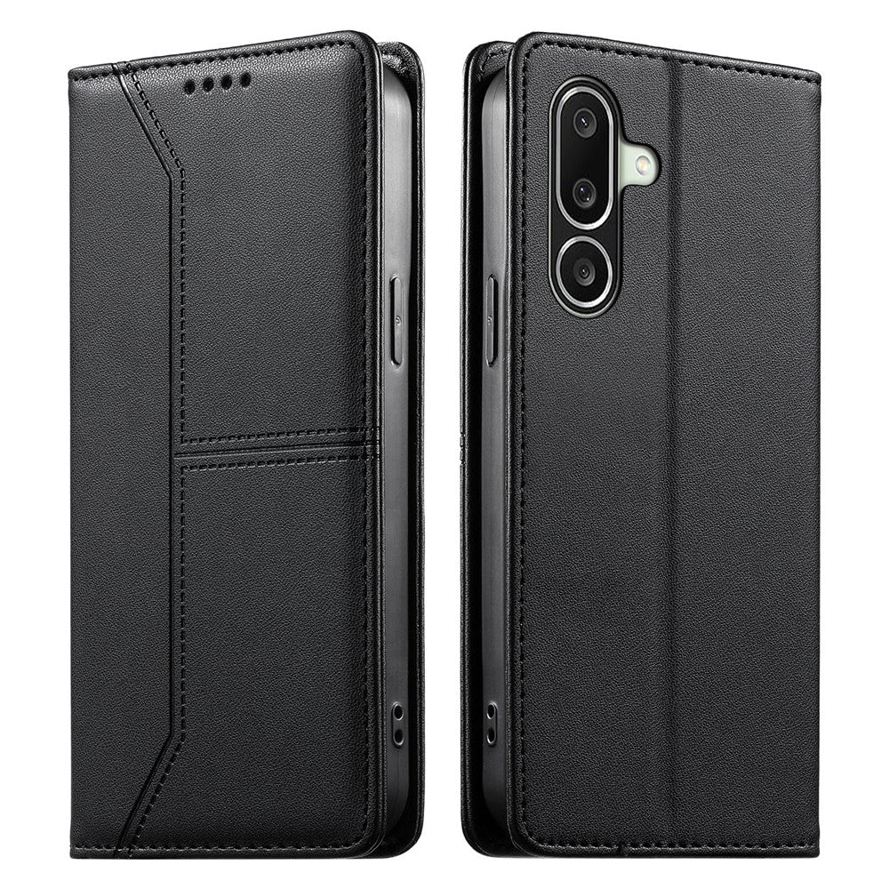 For Samsung Galaxy A27 5G Wallet Stand Case Line Splicing TPU PU Leather Phone Cover