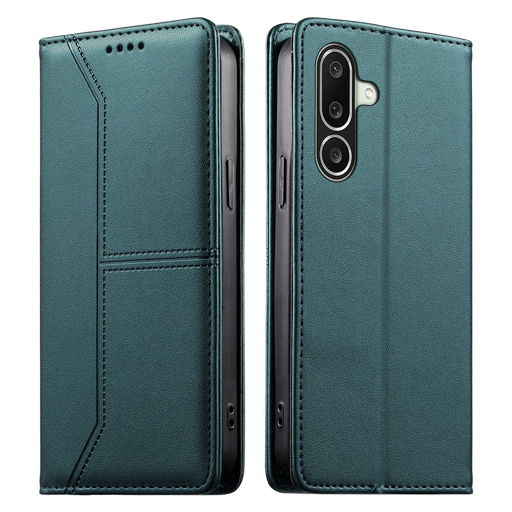For Samsung Galaxy A27 5G Wallet Stand Case Line Splicing TPU PU Leather Phone Cover