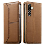 For Samsung Galaxy A27 5G Wallet Stand Case Line Splicing TPU PU Leather Phone Cover