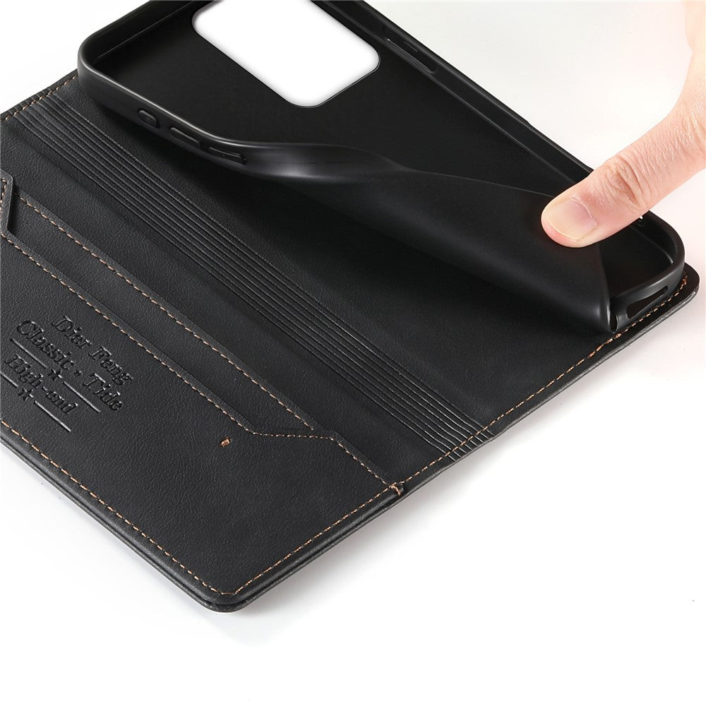 DIERFENG DF-019 for Xiaomi Redmi 15a 5G Leather Wallet Case Magnetic Flip Cover with Card Slots RFID Blocking