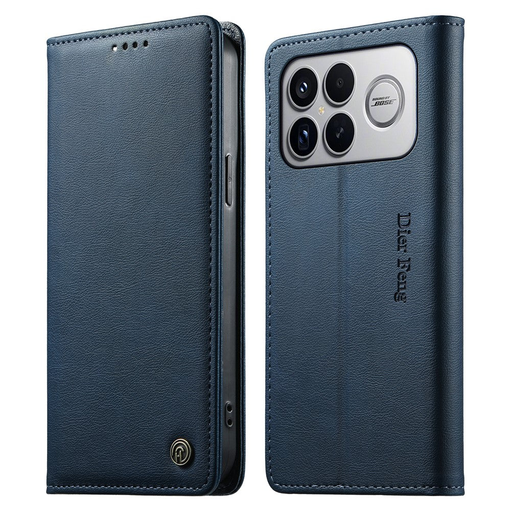 DIERFENG DF-019 for Xiaomi Poco F8 Ultra 5G / Redmi K90 Pro Max 5G Leather Wallet Case Magnetic Flip Cover with Card Slots RFID Blocking