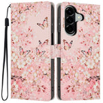For Samsung Galaxy A25 5G (Global) (161mm) Wallet Case Pattern Printing PU Leather Stand Flip Phone Cover with Wrist Strap