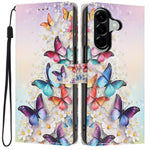 For Samsung Galaxy A25 5G (Global) (161mm) Wallet Case Pattern Printing PU Leather Stand Flip Phone Cover with Wrist Strap