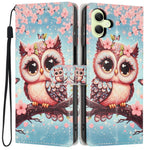 Til Samsung Galaxy A05 4G Pung Etui Mønsterprint PU Læder Stand Flip Telefon Cover med Håndledsrem