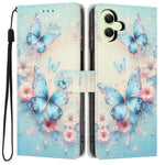 Til Samsung Galaxy A05 4G Pung Etui Mønsterprint PU Læder Stand Flip Telefon Cover med Håndledsrem