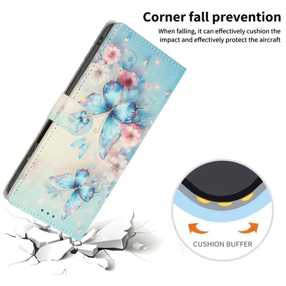 Wallet Case For Samsung Galaxy A06 4G  /  5G Pattern Printing PU Leather Stand Flip Phone Cover with Wrist Strap