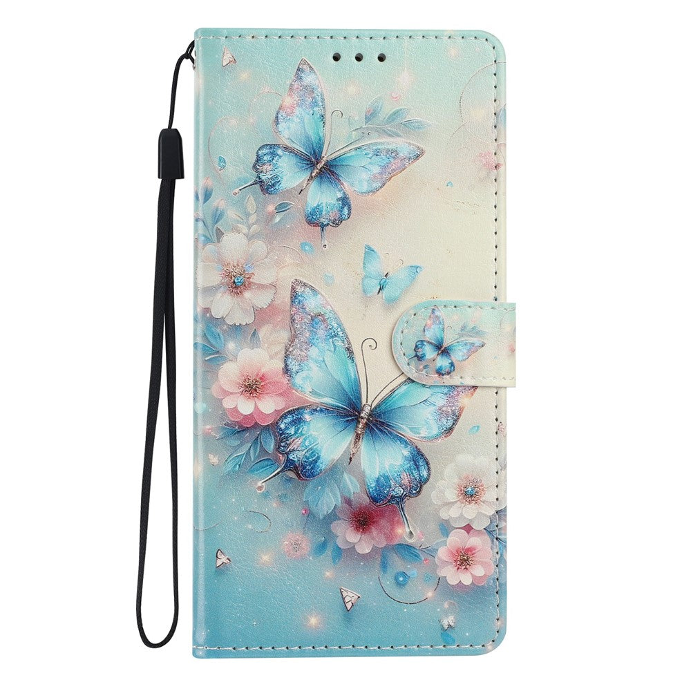 Wallet Case For Samsung Galaxy A06 4G  /  5G Pattern Printing PU Leather Stand Flip Phone Cover with Wrist Strap