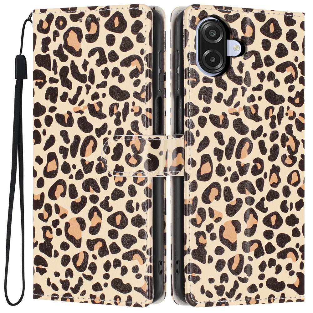 Wallet Case For Samsung Galaxy A06 4G  /  5G Pattern Printing PU Leather Stand Flip Phone Cover with Wrist Strap