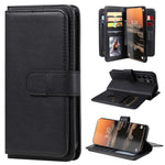 For Samsung Galaxy S23 Ultra Leather Case with 10 Card Holder Phone Cover Stand