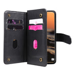 For Samsung Galaxy S23 Ultra Leather Case with 10 Card Holder Phone Cover Stand