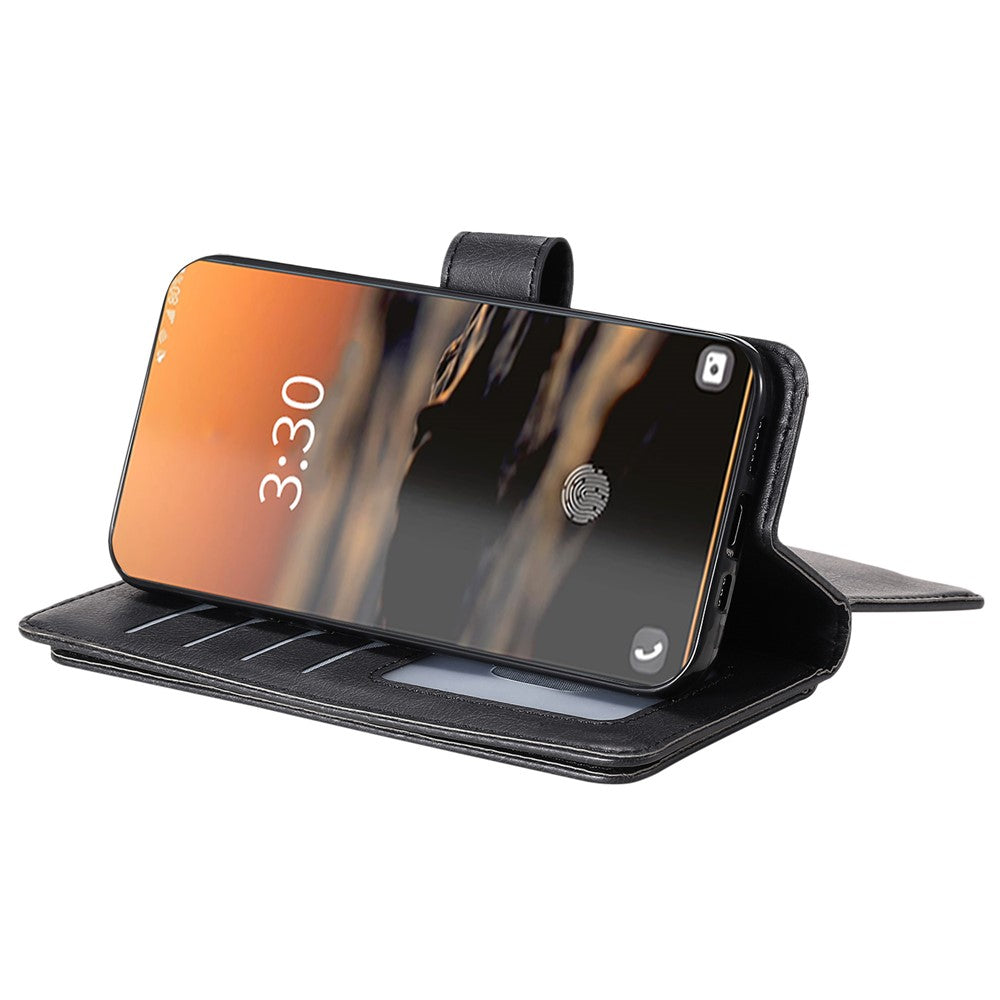 For Samsung Galaxy S23 Ultra Leather Case with 10 Card Holder Phone Cover Stand