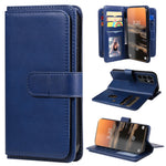 For Samsung Galaxy S23 Ultra Leather Case with 10 Card Holder Phone Cover Stand