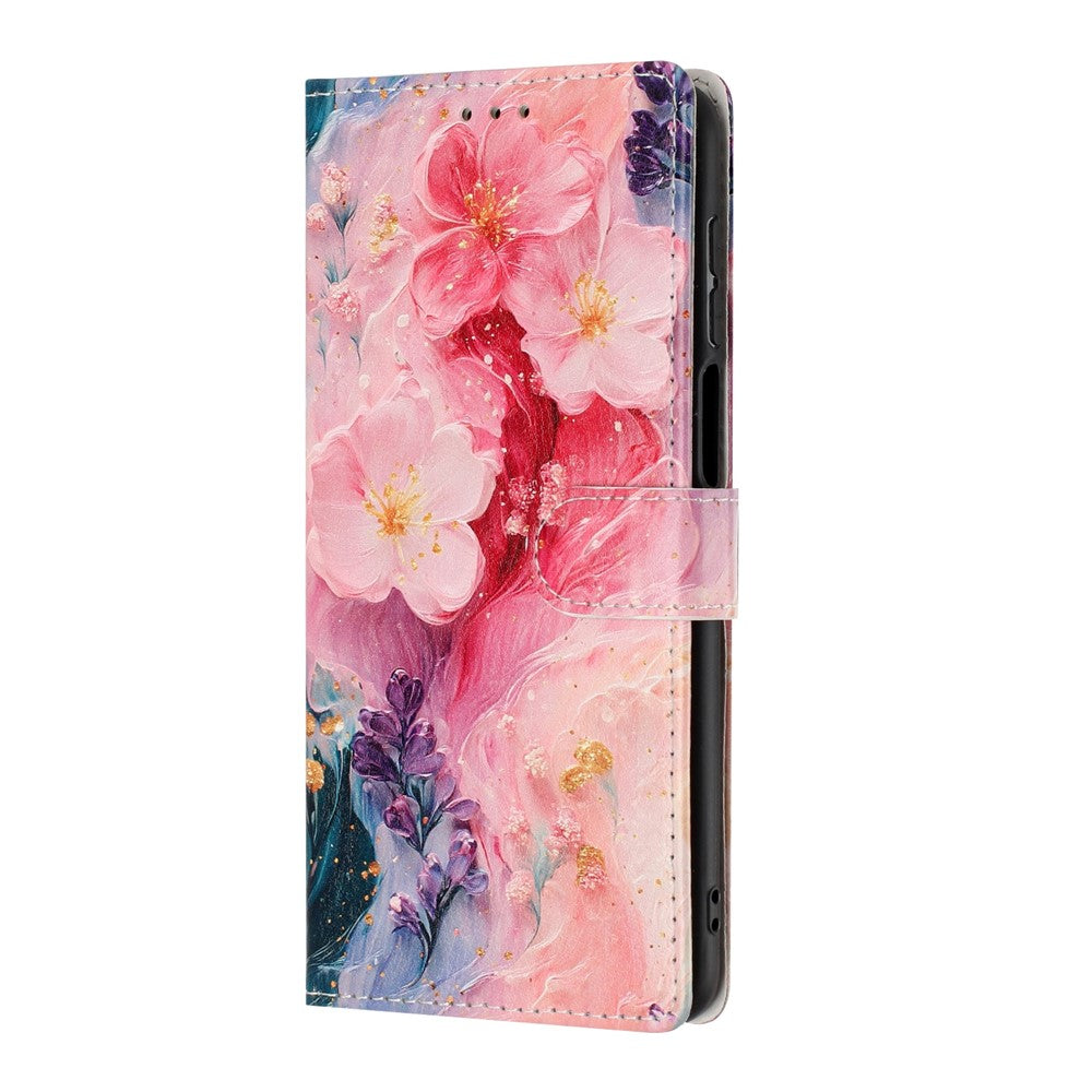 Wallet Case For Xiaomi Redmi Note 14 Pro 5G  /  Poco X7 5G Pattern Printing PU Leather Stand Flip Phone Cover with Wrist Strap