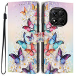 Wallet Case For Xiaomi Redmi Note 14 Pro 5G  /  Poco X7 5G Pattern Printing PU Leather Stand Flip Phone Cover with Wrist Strap