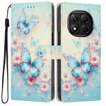 Wallet Case For Xiaomi Redmi Note 14 Pro 5G  /  Poco X7 5G Pattern Printing PU Leather Stand Flip Phone Cover with Wrist Strap