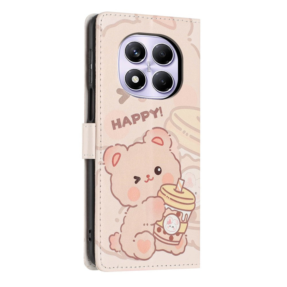 For Xiaomi Redmi Note 15 Pro 4G (Global) Wallet Case Pattern Printing PU Leather Stand Flip Phone Cover with Wrist Strap