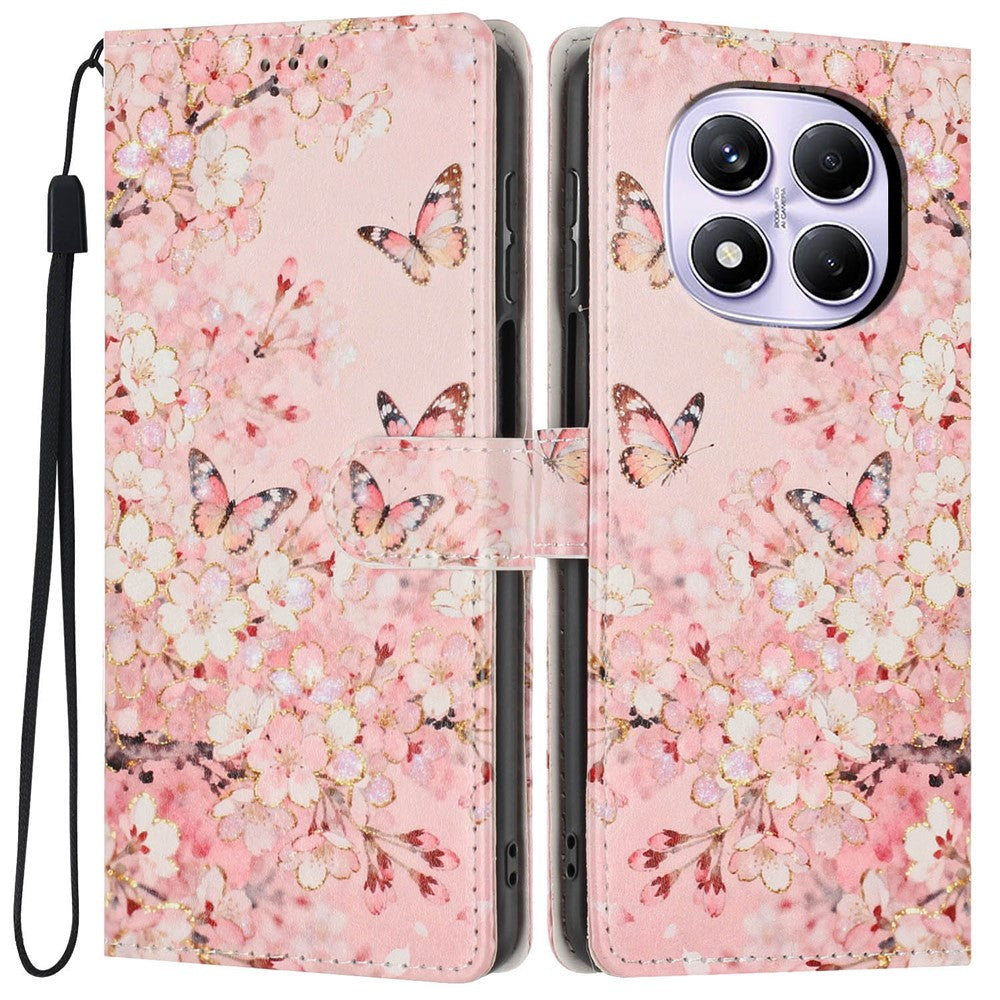 For Xiaomi Redmi Note 15 Pro 4G (Global) Wallet Case Pattern Printing PU Leather Stand Flip Phone Cover with Wrist Strap