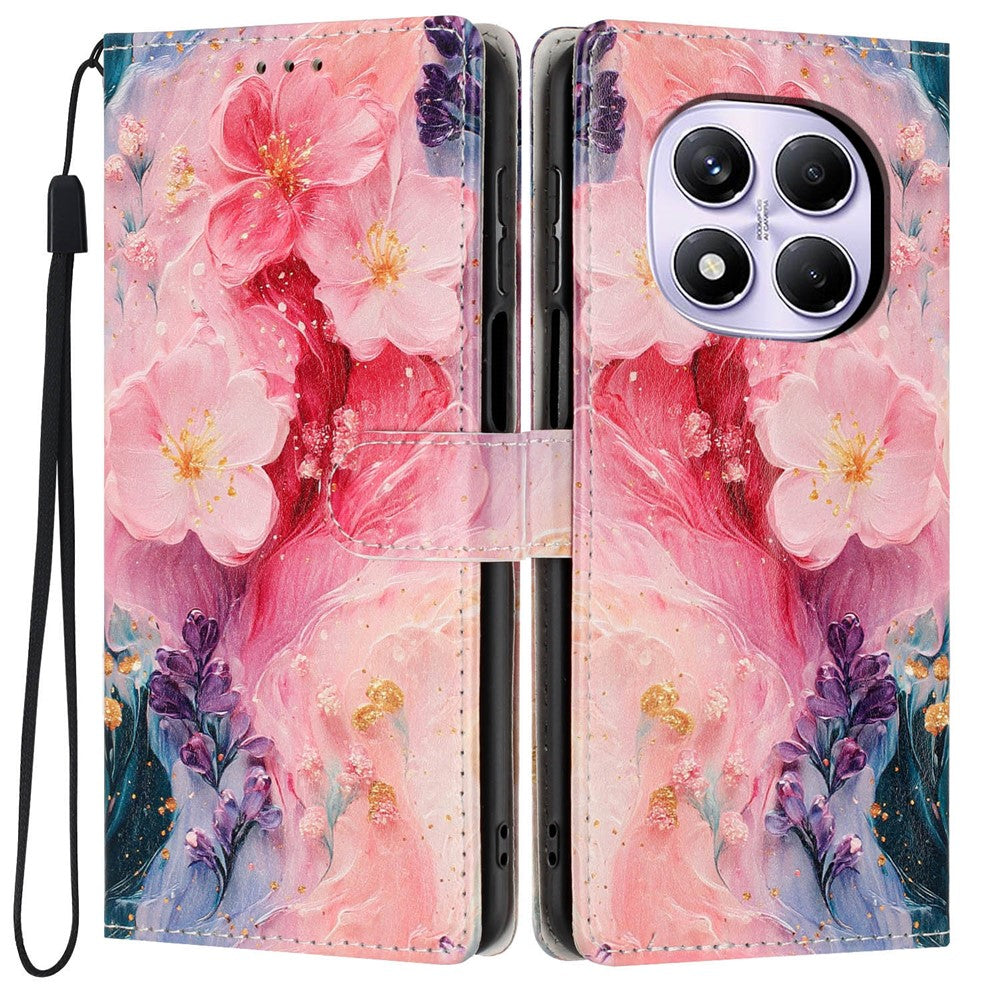 For Xiaomi Redmi Note 15 Pro 4G (Global) Wallet Case Pattern Printing PU Leather Stand Flip Phone Cover with Wrist Strap