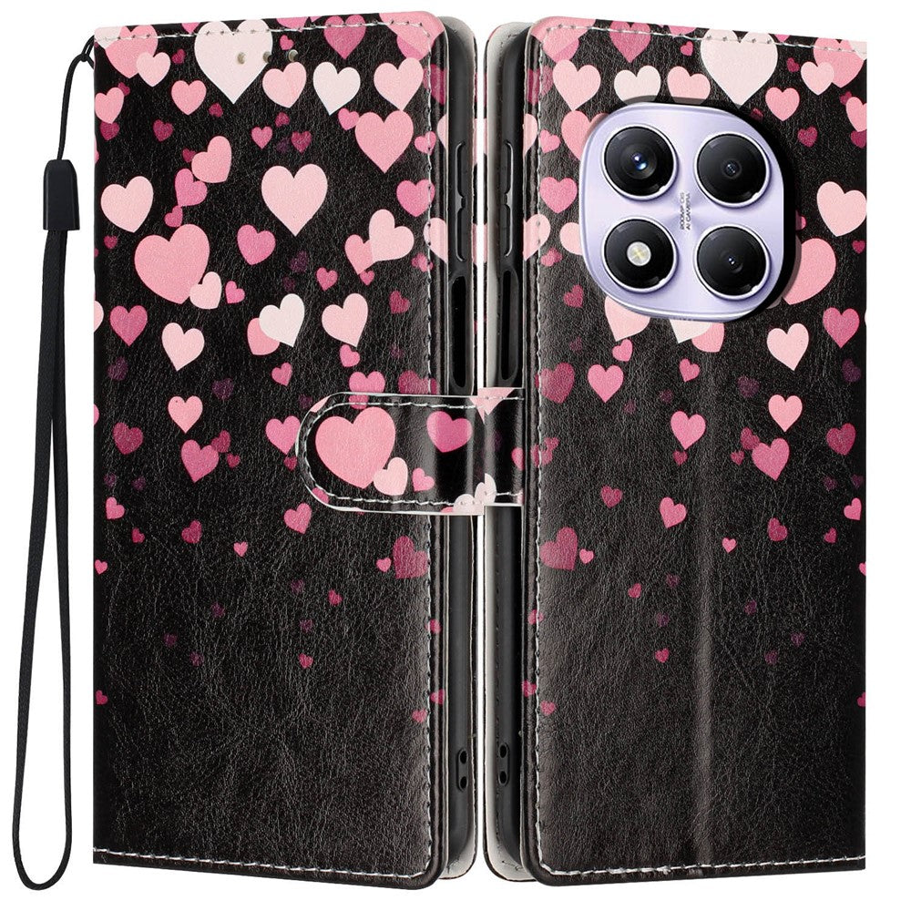 For Xiaomi Redmi Note 15 Pro 4G (Global) Wallet Case Pattern Printing PU Leather Stand Flip Phone Cover with Wrist Strap