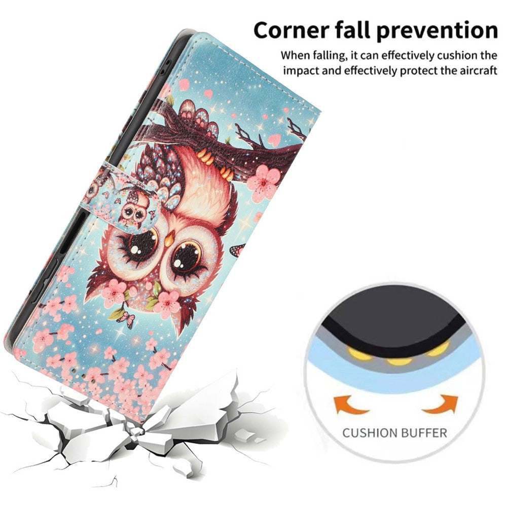 For Xiaomi 17 Pro Wallet Case Pattern Printing PU Leather Stand Flip Phone Cover with Wrist Strap