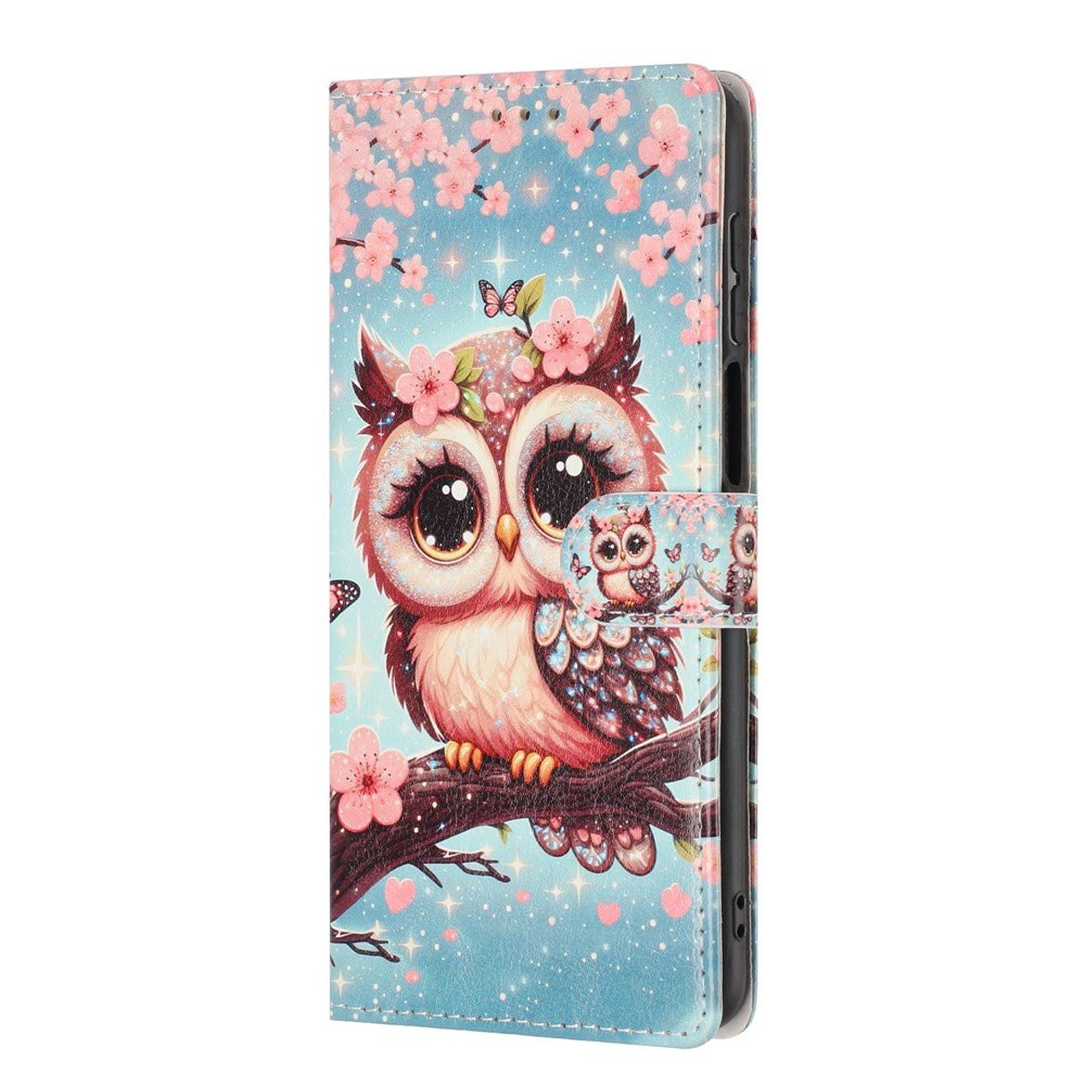 For Xiaomi 17 Pro Wallet Case Pattern Printing PU Leather Stand Flip Phone Cover with Wrist Strap