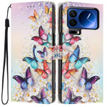 For Xiaomi 17 Pro Wallet Case Pattern Printing PU Leather Stand Flip Phone Cover with Wrist Strap