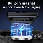 Huawei Pura X Max magnetiskt skal i PU-läder + PC-galvaniserat mobilskal med härdat glasfilm