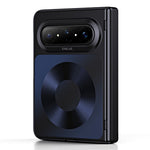Huawei Pura X Max magnetiskt skal i PU-läder + PC-galvaniserat mobilskal med härdat glasfilm