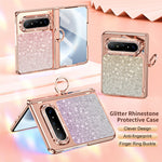 For Huawei Pura X Max Case Glitter Design Rhinestone Decor Hard PC Phone Cover