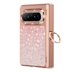 For Huawei Pura X Max Case Glitter Design Rhinestone Decor Hard PC Phone Cover