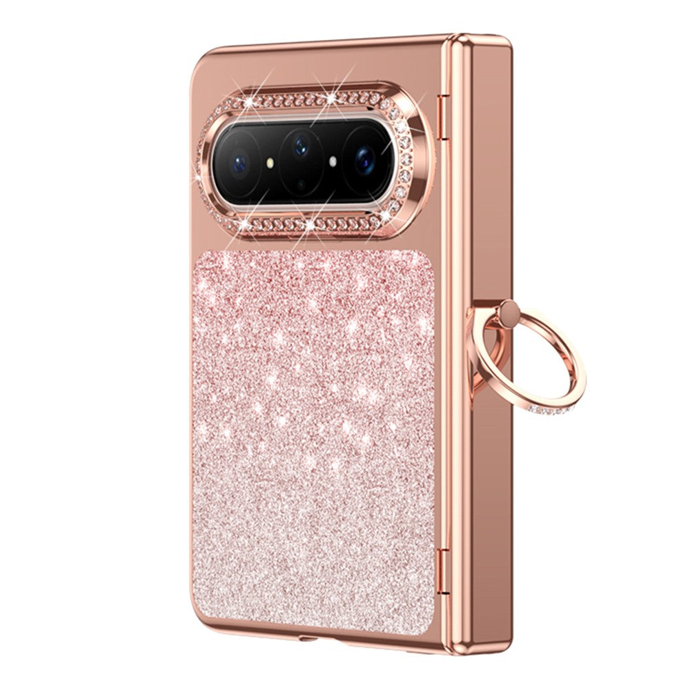 For Huawei Pura X Max Case Glitter Design Rhinestone Decor Hard PC Phone Cover