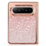 For Huawei Pura X Max Case Glitter Design Rhinestone Decor Hard PC Phone Cover