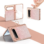For Huawei Pura X Max Case Glitter Design Rhinestone Decor Hard PC Phone Cover