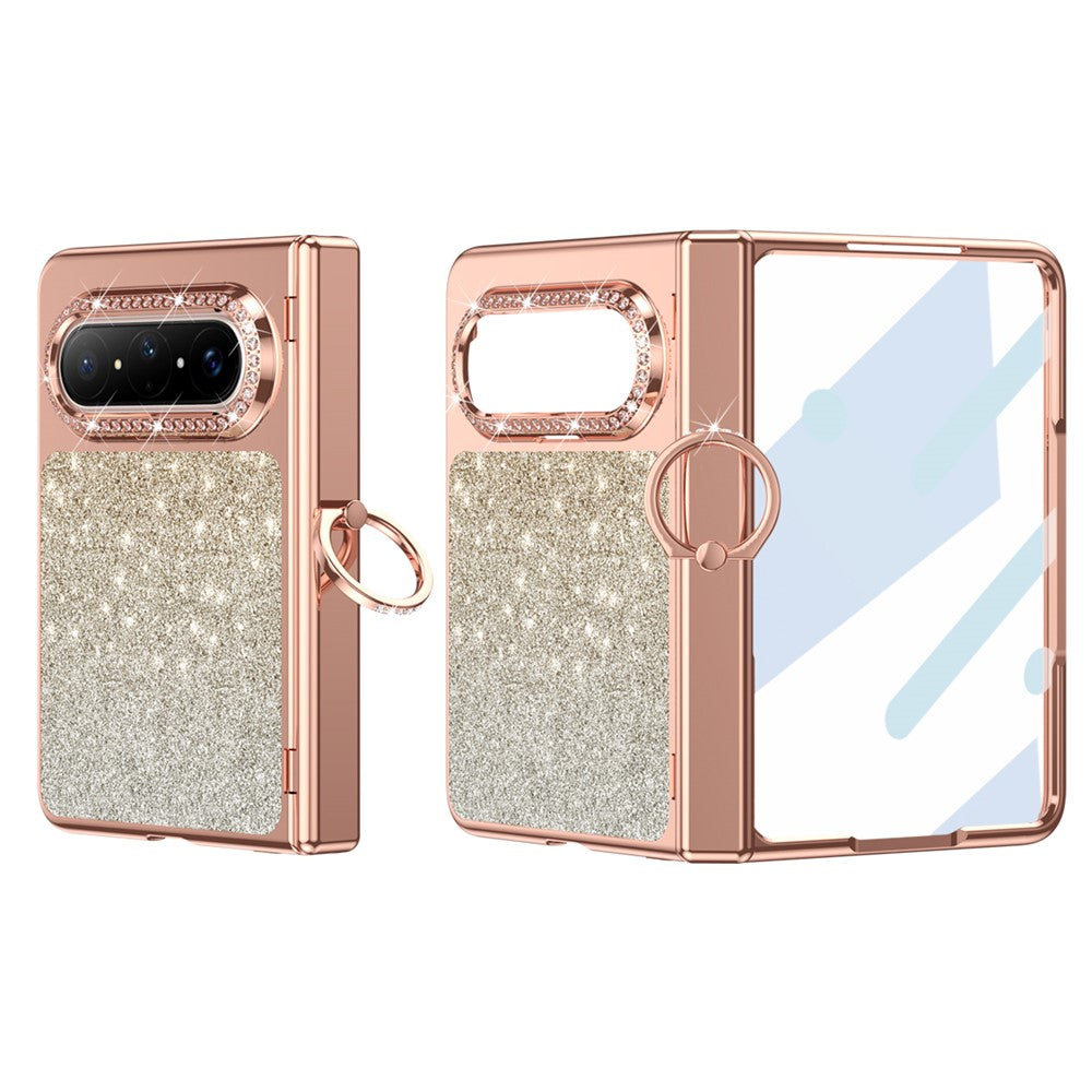 For Huawei Pura X Max Case Glitter Design Rhinestone Decor Hard PC Phone Cover