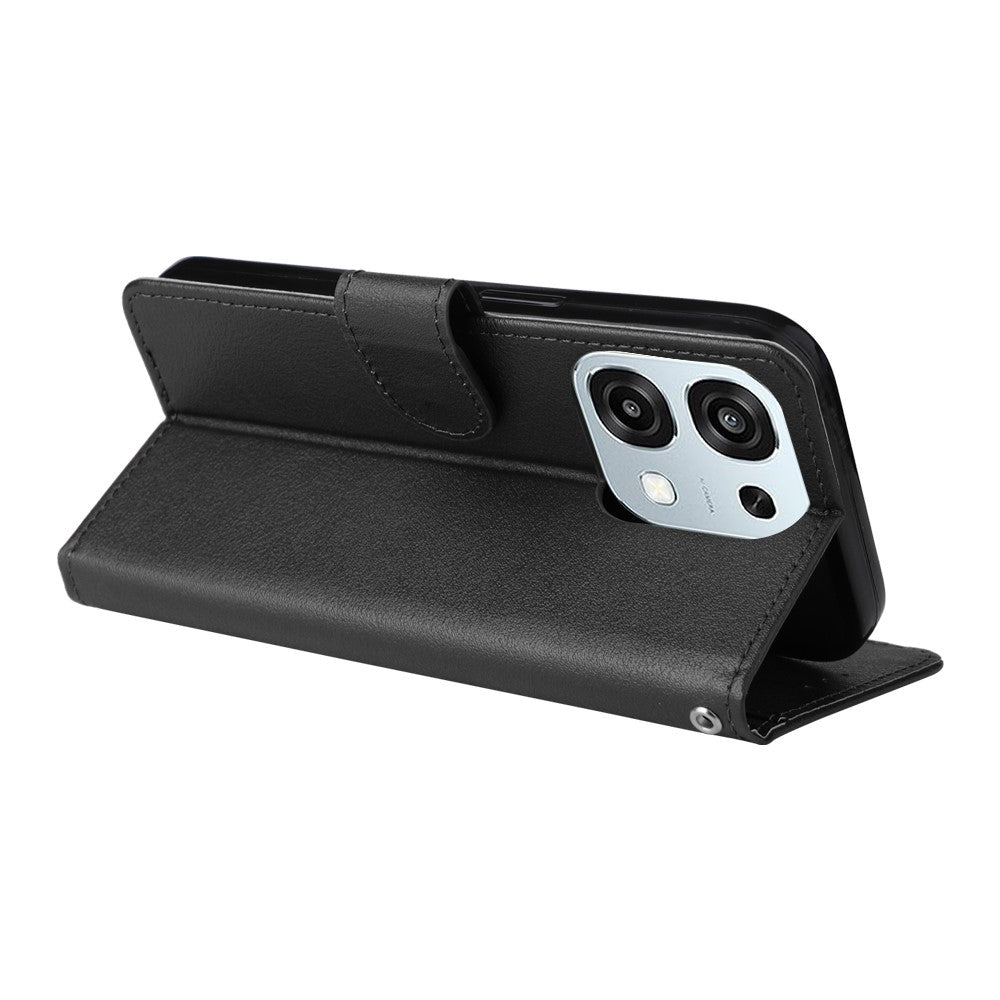 For Oppo A6 Pro 4G  /  A6 Pro 5G  /  F31 5G Case PU Leather Wallet Stand Phone Cover with Wrist Strap