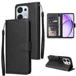 For Oppo A6 Pro 4G  /  A6 Pro 5G  /  F31 5G Case PU Leather Wallet Stand Phone Cover with Wrist Strap