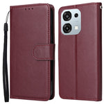 For Oppo A6 Pro 4G  /  A6 Pro 5G  /  F31 5G Case PU Leather Wallet Stand Phone Cover with Wrist Strap