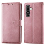 For Samsung Galaxy A27 5G Phone Case Stand Wallet Calf Texture PU Leather Flip Phone Cover with Wrist Strap