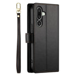 For Samsung Galaxy A27 5G Leather Case Zipper Pocket Wallet Phone Cover with Straps
