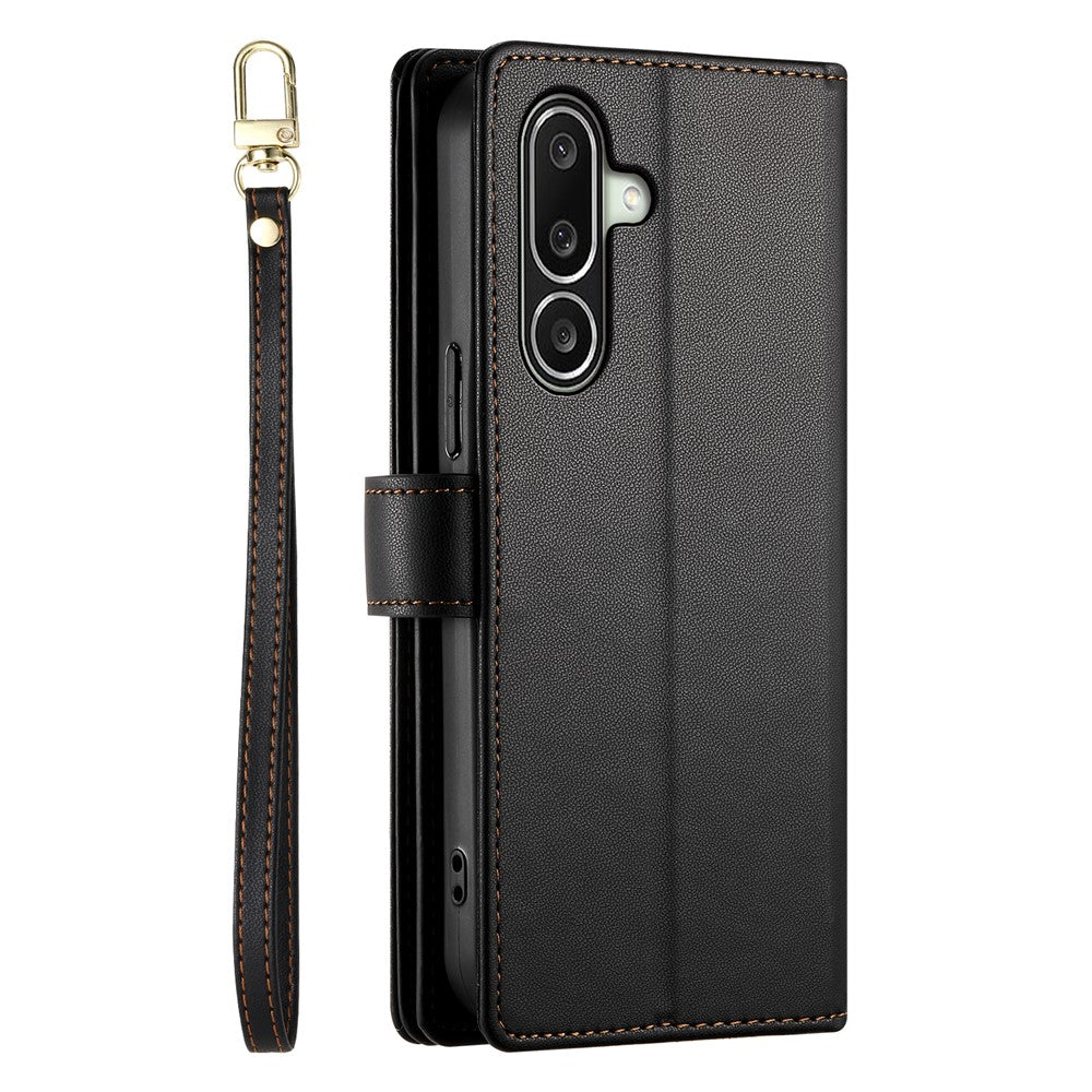 For Samsung Galaxy A27 5G Leather Case Zipper Pocket Wallet Phone Cover with Straps