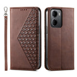 For Xiaomi Redmi 15a 5G Case Calf Texture PU Leather Wallet Phone Cover with Wrist Strap