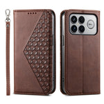 For Xiaomi Poco F8 Ultra 5G / Redmi K90 Pro Max 5G Case Calf Texture PU Leather Wallet Phone Cover with Wrist Strap