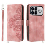 For Xiaomi Poco F8 Ultra 5G / Redmi K90 Pro Max 5G Wallet Case Flower Pattern PU Leather Phone Cover with Strap