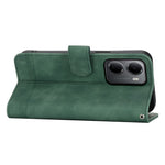 DIERFENG DF-03 For Xiaomi Redmi 15a 5G Leather Case Lines Imprint Wallet Phone Cover with Wrist Strap