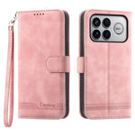 DIERFENG DF-03 For Xiaomi Poco F8 Ultra 5G / Redmi K90 Pro Max 5G Leather Case Lines Imprint Wallet Phone Cover with Wrist Strap