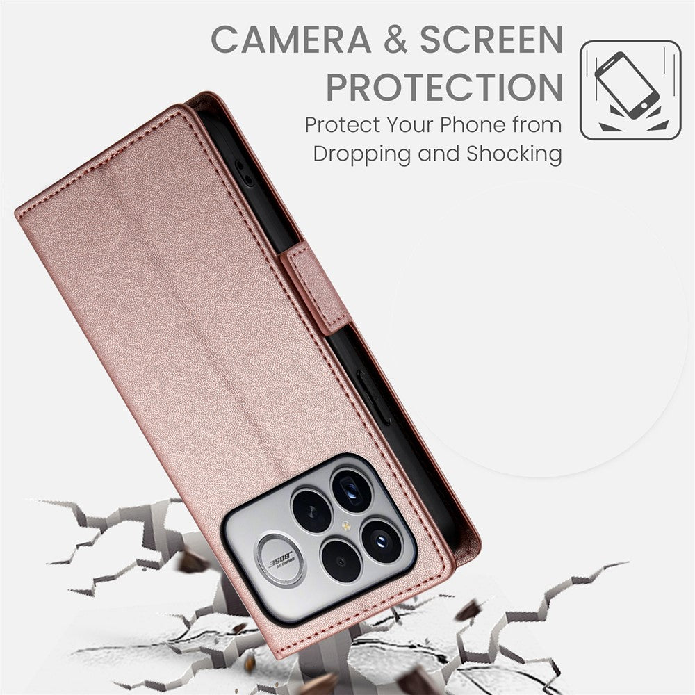 Xiaomi Poco F8 Ultra 5G / Redmi K90 Pro Max 5G Stativfodral PU-läder Plånboksfodral