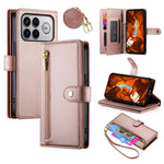 For Xiaomi Poco F8 Ultra 5G / Redmi K90 Pro Max 5G Leather Case Zipper Pocket Wallet Phone Cover with Straps