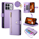 For Xiaomi Poco F8 Ultra 5G / Redmi K90 Pro Max 5G Leather Case Zipper Pocket Wallet Phone Cover with Straps