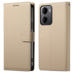 For Xiaomi Redmi 15a 5G Case Magnetic Snap Litchi Texture Leather Wallet Phone Cover with Wrist Strap